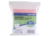 得力3024自封袋(透明)-5号(100个/包)140ｘ100mm0.04mm