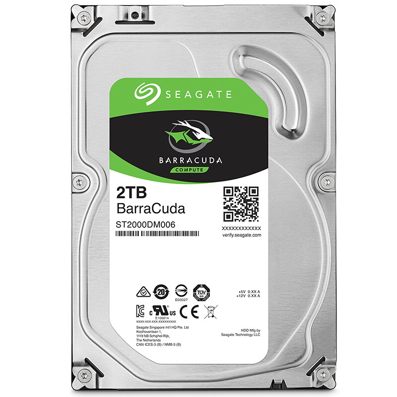 希捷(SEAGATE)酷鱼系列 2TB SATA3 台式机硬盘(ST2000DM006)