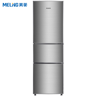 美菱（MELING）BCD-206L3CT206升三门冰箱冰箱家用电冰箱小冰箱直冷三门独立三温区（银色）