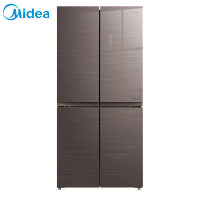 美的（Midea）BCD-442WGPM(E)442升十字门对开门冰箱玻璃面板铂金净味变频节能风冷无霜家用电冰箱