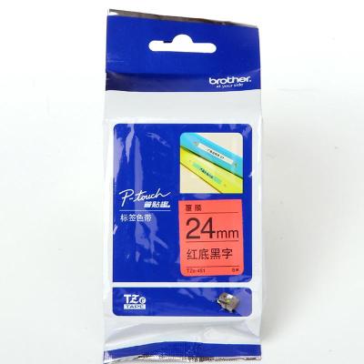 兄弟（brother） TZe-451 兄弟TZ-451 24mm红底黑字标签色带