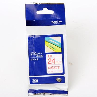 兄弟（brother） TZe-252 兄弟TZ-252 24mm白底红字 覆膜 标签色带