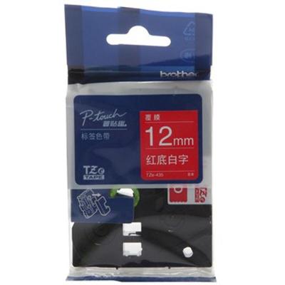 兄弟（brother） TZe-435 兄弟TZ-435 12mm红底白字 覆膜 标签色带(适用所有兄弟PT系列）