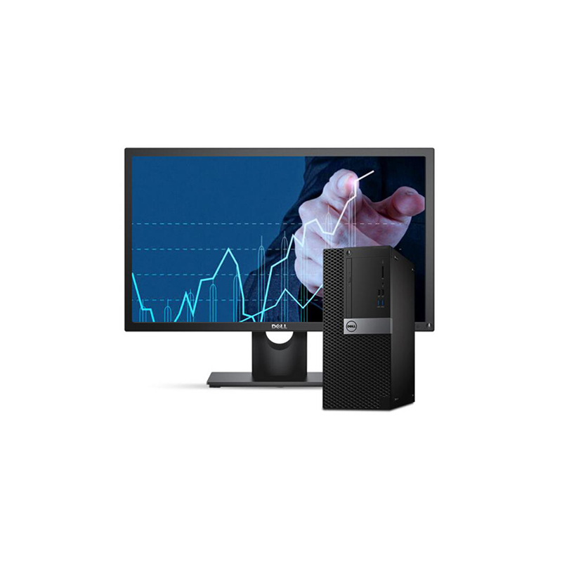 戴尔（DELL）OptiPlex 3050MT 商用台式电脑 (酷睿i5-7500 8GB 1TB+128SSD固态 DVD Win7 ）主机+21.5寸显示器