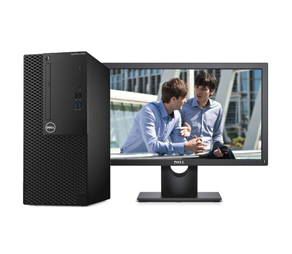 戴尔（DELL）OptiPlex 3050MT 商用台式电脑 (酷睿i5-7500 8GB 1TB+128SSD固态 DVD Win7  21.5寸