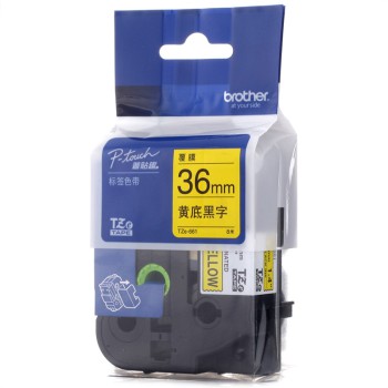 兄弟（brother） TZe-661 兄弟TZ-661 36mm黄底黑字 覆膜 标签色带
