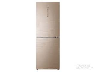 Haier/海尔冰箱 BCD-269WDGB 双门风冷无霜彩晶钢化玻璃面板 电脑温控冷藏冷冻电冰箱 269升金色家用冰箱
