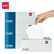得力MH2200-01盒装抽取式纸面巾(白)(3盒/提)(单位：提）