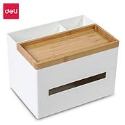得力8916横向式出纸纸巾盒 收纳盒(单位：盒)白色