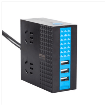 晨光双面四位USB延长线插座1.8米黑AEA98665