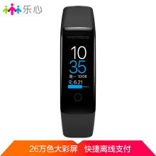 乐心手环MAMBO5 智能手环 心率手环 彩屏触控运动手环 快捷支付 15项运动识别 有氧监测提升 IP68级防水 黑色