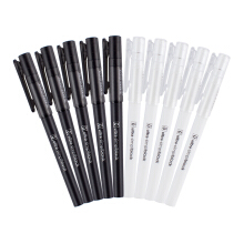 晨光（M G）优品系列0.5mm黑色空气护套子弹头中性笔签字笔水笔 AGPB8801 单只装白色