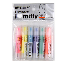 晨光 （M G）迷你荧光笔6色6支套装醒目标记笔记号笔彩色笔学生重点知识标注记号笔 米菲22501