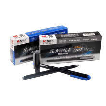 晨光（M G）GP1390/62401不锈钢笔夹全针管中性笔签字笔水笔0.5mm12支装 62401黑色0.5盒装12支