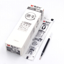 晨光 （M G）2011优品速干按动笔替芯 弹簧中性笔替芯 子弹头0.5mm 12支包邮 黑色