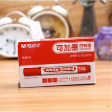 晨光 26301 白板笔可加墨 黑色水性 可擦 办公用品 红色