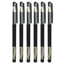 晨光（M G） AGPA4002 磨砂杆全针管中性笔黑金商务办公签字笔0.5mm AGPA4002 黑色 12支