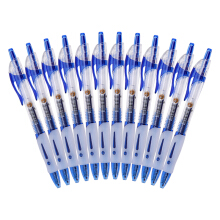 晨光（M G）按动中性笔签字笔水笔 0.5mm12支蓝色GP1163