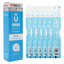 晨光 优品全针管彩色中性笔0.5mm子弹头按动中性笔笔芯替芯 蓝色12支*0.5mm按动子弹头 2009