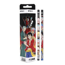 晨光学生铅笔 新款航海王六角/三角杆铅笔QWP35770/30705海贼王图案 小学生书写HB铅笔 35705三角杆 一盒12支