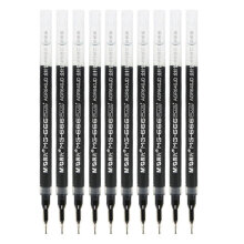 晨光(M G)文具MG666黑色0.5mm考试中性笔替芯大容量签字笔水笔芯 10支/盒