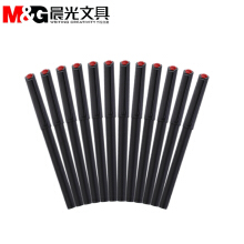 晨光（M G）碳素纤维头会议笔签字笔 0.5mm MG2180A  黑色 12支/盒 3盒装