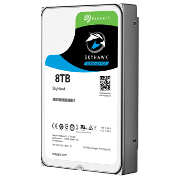 希捷(Seagate)8TB 256MB 7200RPM 监控级硬盘 SATA接口 ST8000VX