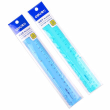 得力（deli）直尺彩色可弯曲尺子学生创意直尺软尺20CM 单把装
