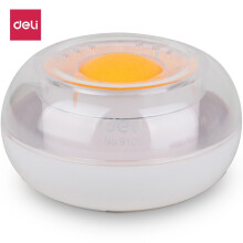 得力（deli）湿手器 海绵缸 点钞沾手水缸粘手器 印章盒/印章垫财务/银行 白色 9109