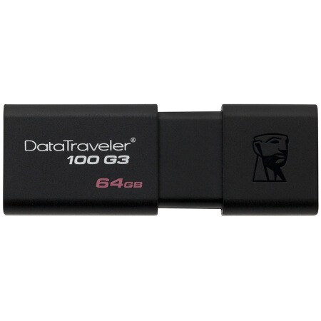 金士顿（Kingston）64GB USB3.0 U盘 DT100G3 黑色