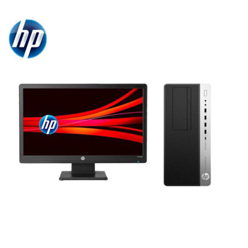  惠普（HP） ProDesk 480 G4 MT 性能出色 外观出众小型立式商用电脑主机+ 19.5英寸显示屏 I5 7500 4G 1T 2G独显