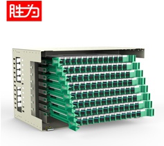 胜为96芯SC多模万兆OM3满配 ODF光纤配线架 19英寸抽拉机架式1.2mm冷轧板 ODF-1096S-O