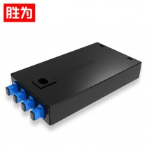 胜为 光纤终端盒 4口 多模满配 尾纤光缆熔接盒 SC接口 黑 FBO-104S-M