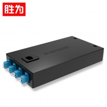 胜为 光纤终端盒 4口 单模满配 尾纤光缆熔接盒LC接口 黑FBO-104L-S