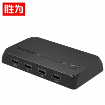 胜为（shengwei） KS-504H KVM切换器4口 四进一出HDMI转换器带配线 4K高清电脑显示器接打印机键盘鼠标共享器