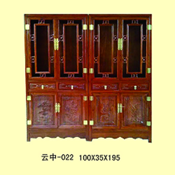 云中-022榆木书柜规格：100*35*195